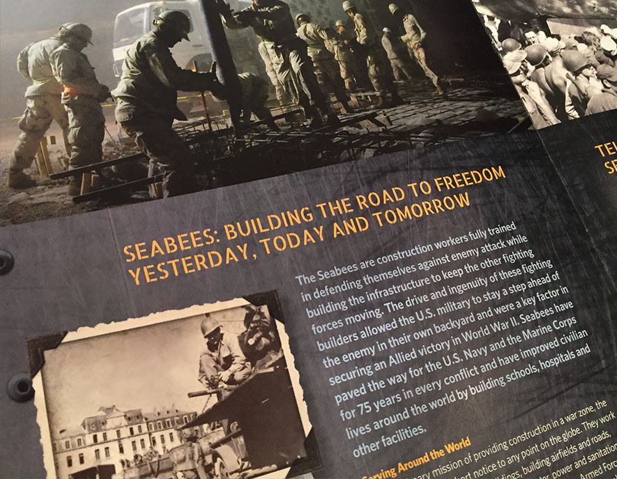 Seabee campaign brochure spread